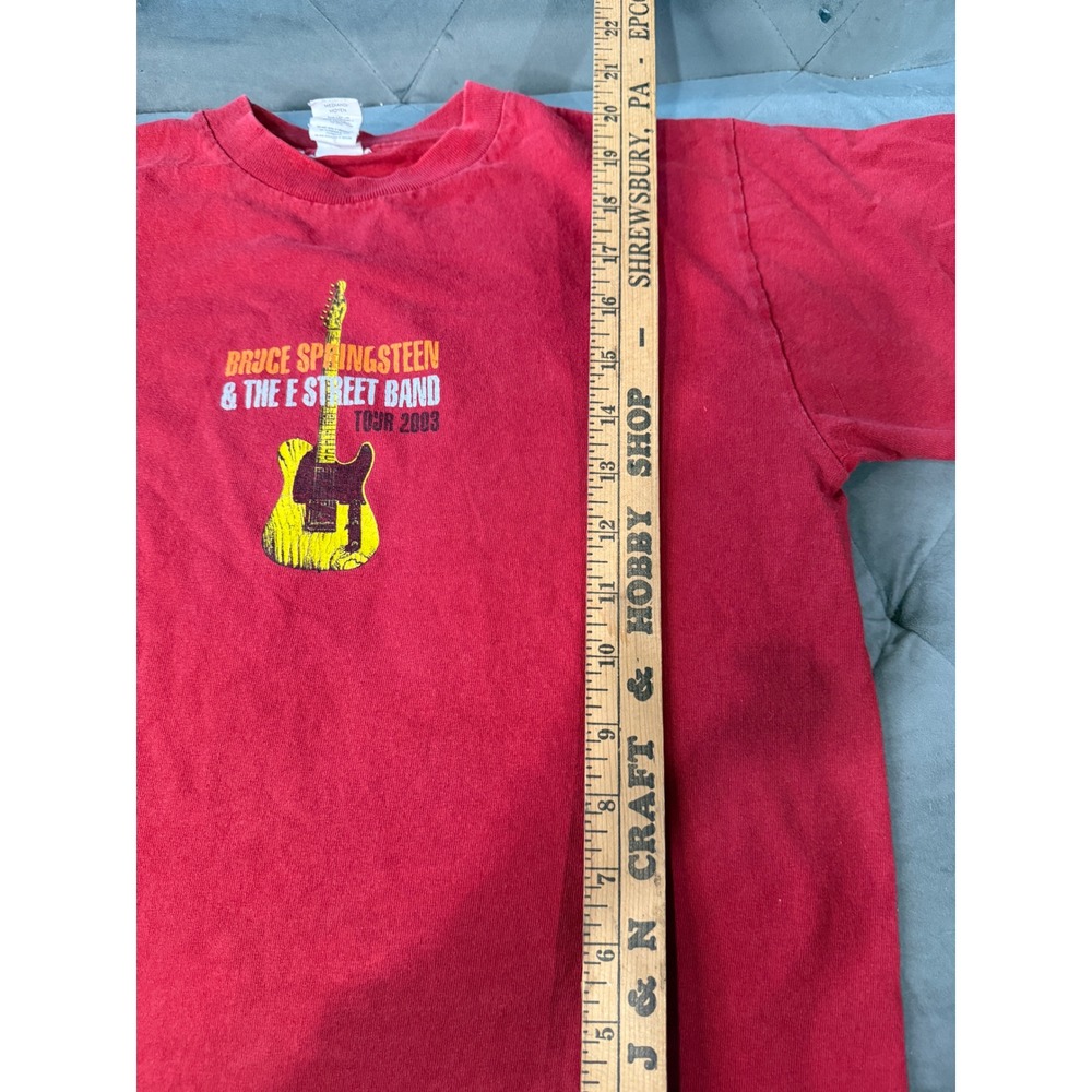 Bruce Springsteen & The E Street Band Tour 2003 Graphic T-Shirt Red Small Cotton - Picture 3 of 5